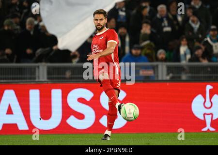 Pantelis Hatzidiakos (AZ Alkmaar) während des Fußballspiels der UEFA Conference League 2022/2023 zwischen SS Lazio und AZ Alkmaar im Olympiastadion in Stockfoto