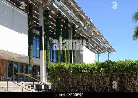 Perez Art Museum Miami (PAMM), Museum für zeitgenössische Kunst. Eingang. Downtown Miami, Florida Stockfoto