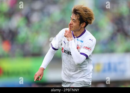 Fuki Yamada (Sanga), 12. MÄRZ 2023 - Fußball / Fußball : 2023 J1. Ligaspiel zwischen Shonan Bellmare 0-2 Kyoto Sanga F.C. im Lemongas Stadium Hiratsuka, Kanagawa, Japan. (Foto: Naoki Morita/AFLO SPORT) Stockfoto