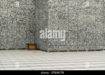 Die Große Gabionenmauer Stockfoto