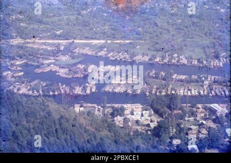 Arial View von Dal Lake, Srinagar, Kaschmir, Indien. Stockfoto