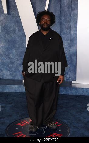 Beverly Hills, USA. 13. März 2023. Questlove nimmt am 12. März 2023 an der Vanity Fair Oscar Party 2023 im Wallis Annenberg Center for the Performing Arts in Beverly Hills, Kalifornien, Teil. Foto: Crash/imageSPACE/Sipa USA Kredit: SIPA USA/Alamy Live News Stockfoto