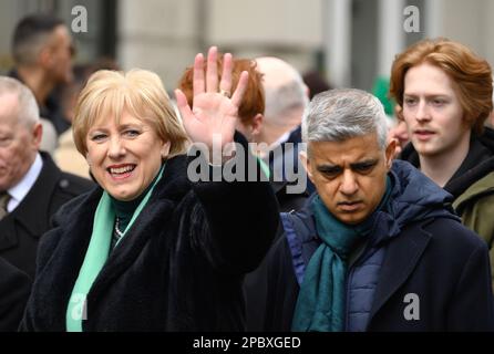 Heather Humphreys TD (Fine Gael) irische Ministerin für ländliche und gemeinschaftliche Entwicklung und Ministerin für Sozialschutz, Teilnahme am St. Patrick' Stockfoto