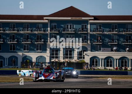 Sebring, Florida, USA - 13/03/2023, 10 CULLEN Ryan (gar), KAISER Matthias (Lie), AUBRY Gabriel (Fra), Vector Sport, Oreca 07 - Gibson, Action während des Prologs der FIA World Endurance Championship 2023, vom 11. Bis 12. März 2023 auf dem Sebring International Raceway in Sebring, Florida USA - Photo Julien Delfosse / DPPI Stockfoto