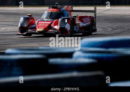 Sebring, Florida, USA - 13/03/2023, 31 GELAEL Sean (idn), HABSBURG-LOTHRINGEN Ferdinand (aut), FRIJNS Robin (nld), Team WRT, Oreca 07 - Gibson, Action während des Prologs der FIA World Endurance Championship 2023, vom 11. Bis 12. März 2023 auf dem Sebring International Raceway, Florida USA - Photo Julien Delfosse / DPPI Stockfoto