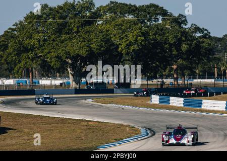 Sebring, Florida, USA - 13/03/2023, 10 CULLEN Ryan (gar), KAISER Matthias (Lie), AUBRY Gabriel (Fra), Vector Sport, Oreca 07 - Gibson, Action während des Prologs der FIA World Endurance Championship 2023, vom 11. Bis 12. März 2023 auf dem Sebring International Raceway in Sebring, Florida USA – Photo Thomas Fenêtre / DPPI Stockfoto