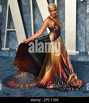 Beverly Hills, USA. 12. März 2023. Tiffany Haddish trifft am 12. März 2023 auf der Vanity Fair Oscar Party im Wallis Annenberg Center for the Performing Arts in Beverly Hills, Kalifornien, ein. © OConnor-Arroyo/AFF-USA.com Kredit: AFF/Alamy Live News Stockfoto