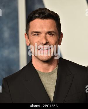 Beverly Hills, USA. 12. März 2023. Mark Consuelos kommt am 12. März 2023 zur Vanity Fair Oscar Party im Wallis Annenberg Center for the Performing Arts in Beverly Hills, Kalifornien. © OConnor-Arroyo/AFF-USA.com Kredit: AFF/Alamy Live News Stockfoto