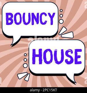 Textüberschrift mit Bouncy House. Business Idea Automatisiertes Programm, das über das Internet läuft Künstliche Intelligenz Stockfoto