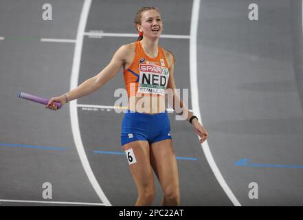 BOL Femke of NETHERLANDS 4 x 400m Relay Women Final während der European Athletics Indoor Championships 2023 am 5. März 2023 in der Atakoy Arena in Istanbul, Türkei – Photo Laurent Lairys / DPPI Stockfoto