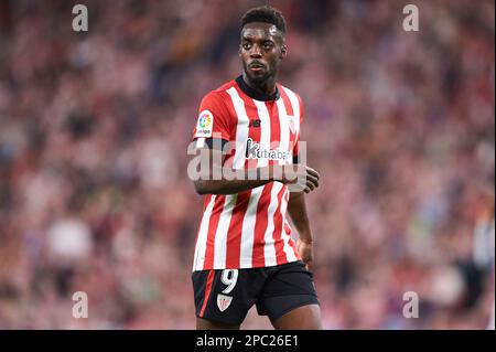 Inaki Williams vom Athletic Club während des Spiels La Liga zwischen Athletic Club und FC Barcelona spielte am 12. März 2023 im San Mames Stadium in Bilbao, Spanien. (Foto: Cesar Ortiz / PRESSIN) Stockfoto