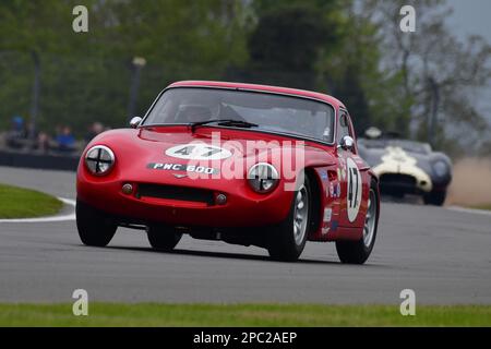 Malcolm Paul, Rick Bourne, TVR Grantura Mk3, RAC Pall Mall Cup für vor '66 GT und Touring Cars vor '63 GTS und vor '60 Sports Cars, drei Stunden rac Stockfoto