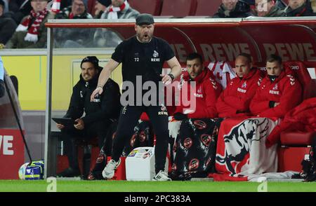 Köln, Deutschland. 10. März 2023. firo : 03/10/2023, Fußball, 1. Liga, 1. Bundesliga, Staffel 2022/2023, 1. FC Köln - VfL Bochum 0: 2 Coach Steffen BAUMGART, Köln, Gesture Credit: dpa/Alamy Live News Stockfoto