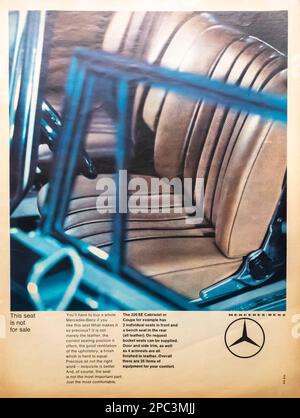 Werbung für Mercedes-Benz 220 SE im Life Magazin 15. Juni 1964 Stockfoto