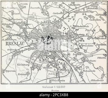 Stadtplan und Umgebung, Stockfoto