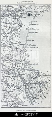 Stadtplan von Venedig und Umgebung, Venedig, Norditalien, Südeuropa Stockfoto