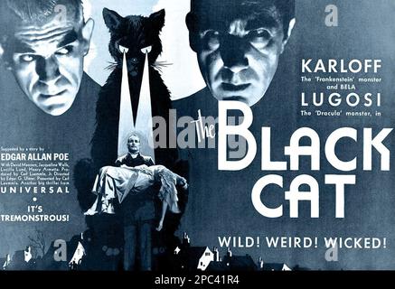 DER SCHWARZE CAT 1934 Universal Pictures Film mit Boris Karloff und Bela Lugosi Stockfoto