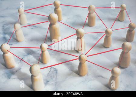 Verbindung Aufbau eines starken Teams, Teamarbeit Geschäfts- und Technologiekonzept. Personalabteilung, Personalabteilung, Personalbeschaffung, Management, Führung und Team Stockfoto