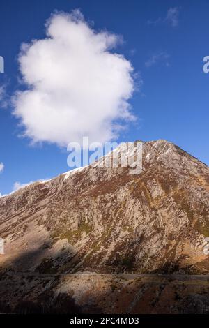 Pen yr Ole Wen Mountain, Snowdonia, Nordwales Stockfoto