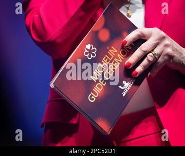 Illustration, aufgenommen bei der Präsentation der neuen Ausgabe des Michelin 2023 Restaurant- und Hotelführers für Belgien und Luxemburg, Montag, 13. März 2023 in Mons. BELGA FOTO BENOIT DOPPPAGNE Stockfoto