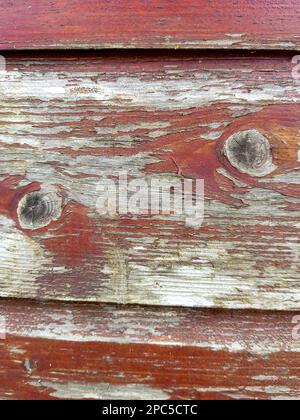 Detail der roten Wetterplatte. Stockfoto