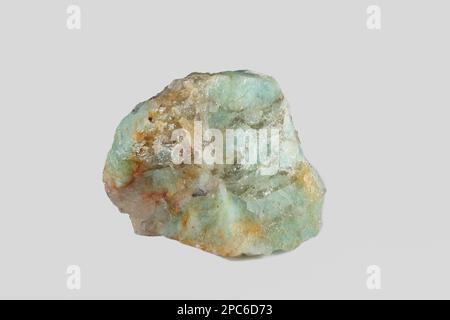 Amazonite, auch bekannt als Amazonstone oder Amazon Jade, ist eine halbdeckende blau-grüne Sorte von Microcline-Feldspat Stockfoto