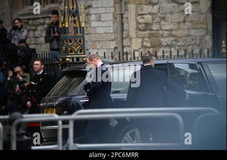 London, Großbritannien. 13. März 2023. 13. März 2023, Westminster Abbey, London, Großbritannien. Prinz William, Prinz von Wales und Prinzessin Catherine, Prinzessin von Wales kommt im Commonwealth an, sollte aufhören, den afrikanischen LGBTQ in Westminster Abbey zu unterdrücken. Kredit: Siehe Li/Picture Capital/Alamy Live News Stockfoto