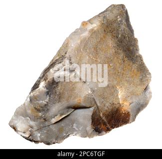 Flint - sedimentäre kryptokristalline Form von Quarz (c5cm quer) Stockfoto