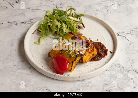 Indisches Essen (Küche). Paneer Tikka Stockfoto