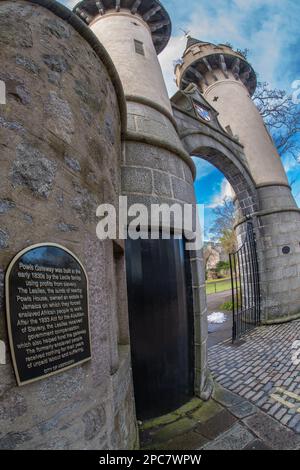 Powis Gateway, University of Aberdeen, Old Aberdeen, Schottland, Großbritannien Stockfoto