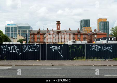 Blick nach Norden in Richtung Barclays Bank Development, Glasgow, Schottland, Großbritannien Stockfoto