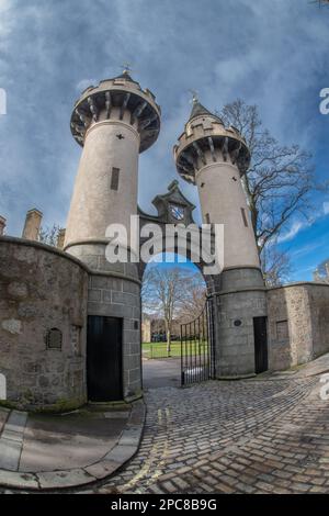 Powis Gateway, University of Aberdeen, Old Aberdeen, Schottland, Großbritannien Stockfoto