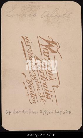 Louisa May Alcott, Schriftstellerin, Abolitionistin und Bürgerkriegsschwester / Warren's Portraits, 465 Washington St., Boston... Liljenquist Family Sammlung von Bürgerkriegsfotos , ausgestellt im Baltimore Museum of Art, 10 Art Museum Drive, Baltimore, MD, 21218, August 5, 2020 - 31. Januar 2021, pp/liljpaper, pp/liljwoch. Alcott, Louisa Mai, 1832-1888, Abolitionisten, 1860-1880, Autoren, 1860-1880, Krankenschwestern, 1860-1880, Usa, Geschichte, Bürgerkrieg, 1861-1865, Medizinische Aspekte, Vereinigte Staaten, Geschichte, Bürgerkrieg, 1861-1865, Frauen, Union. Stockfoto