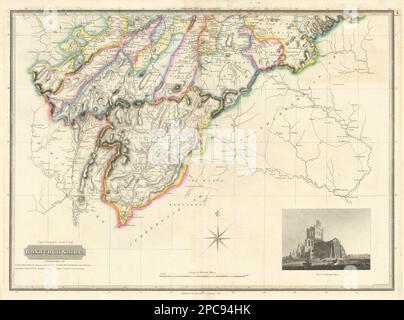 Southern Roxburghshire. Langholm Newcastleton Hawick Bonchester THOMSON Karte von 1832 Stockfoto