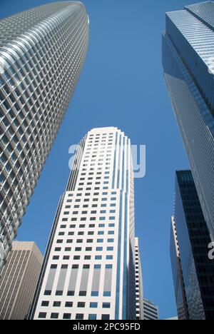 Die Wolkenkratzer von San Francisco aus Sicht des Salesforce Park Stockfoto