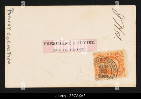 Das Haus des Präsidenten. (Südfront). Liljenquist Family Sammlung von Bürgerkriegsfotos, pp/liljpaper. White House (Washington, D.C.), 1860-1870, Official Residences, Washington (D.C.), 1860-1870, Gewächshäuser, Washington (D.C.), 1860-1870. Stockfoto