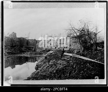 Dutch Gap Canal, James River, Virginia, November 1864. Nein B84, Titel von Artikel, Geschenk; Oberst Godwin Ordway; 1948. Usa, Geschichte, Bürgerkrieg, 1861-1865, Transport, Usa, Virginia, James River. Stockfoto
