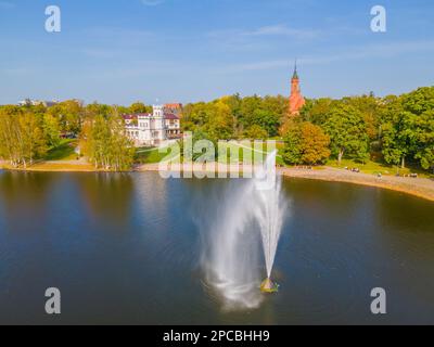 Panoramablick auf das litauische Resort Druskininkai Stockfoto