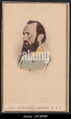 General Stonewall Jackson, C.K.. Liljenquist Family Sammlung von Bürgerkriegsfotos, pp/liljpaper. Jackson, Stonewall, 1824-1863, Konföderierte Staaten von Amerika, Armee, Volk, 1860-1870, Soldaten, Konföderat, 1860-1870, Militäruniformen, Konföderat, 1860-1870, USA, Geschichte, Bürgerkrieg, 1861-1865, Militärpersonal, Konföderierter. Stockfoto