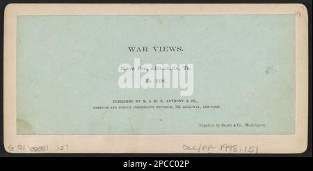 Sklavenhalter, Alexandria, Virginia. Titel von item, war Views, No. 2296, negativ von Brady & Co, Washington. Sklavenhandel, Virginia, Alexandria, 1860-1870, Soldaten, Virginia, Alexandria, 1860-1870, Usa, Geschichte, Bürgerkrieg, 1861-1865, Militärpersonal, Virginia, Alexandria. Stockfoto