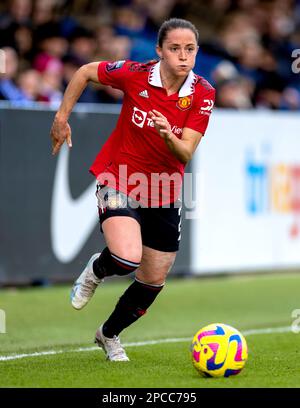 Ona Batlle von Manchester United in Aktion während des Barclays Women's Super League-Spiels in Kingsmeadow, London. Foto: Sonntag, 12. März 2023. Stockfoto