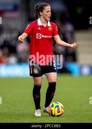 Ona Batlle von Manchester United in Aktion während des Barclays Women's Super League-Spiels in Kingsmeadow, London. Foto: Sonntag, 12. März 2023. Stockfoto