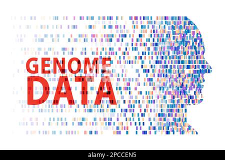 Illustration des Genom-Datencodes Stockfoto