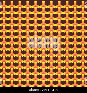 Ähnliche gelbe Formen mit Verlauf auf dunklem Hintergrund Stockfoto