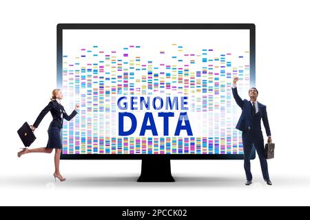 Geschäftsleute im Genom-Datenkonzept Stockfoto