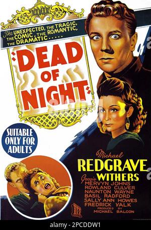 DEAD OF NIGHT 1945 Eagle-Lion Film mit Googie Withers und Michael Redgrave, Stockfoto