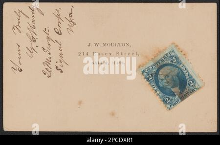 Gefreiter George C. Hardy von Co A, 23. Massachusetts Infanterie Regiment und USA Army Signal Corps in Uniform / J.W. Moulton, 214 Essex Street, Salem, Massachusetts. Liljenquist Family Sammlung von Bürgerkriegsfotos, pp/liljpaper. Hardy, George C, ca. 1832-1916, USA, Armee, Massachusetts Infanterie Regiment, 23. (1861-1865), People, United States, Army, Signalkorps, Leute, 1860-1870, Soldaten, Union, 1860-1870, Militäruniformen, Union, 1860-1870, Vereinigte Staaten, Geschichte, Bürgerkrieg, 1861-1865, Militärpersonal, Union. Stockfoto