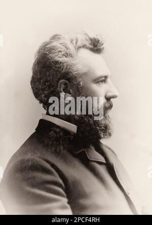 1886 , Washington DC, USA : der amerikanische Telefonerfinder ALEXANDER GRAHAM BELL ( 1847 - 1922 ). Foto von C.M. Bell (ca. 1849 - 1893), Washington, D.C. - foto storiche - foto storica - scienziato - Wissenschaftler - Portrait - Rituto - GESCHICHTE - TELEFONIA - INVENTORE DEL TELEFONO - Telefon - Bart - barba - SCIENZIATO - WISSENSCHAFTLER ---- Archivio GBB Stockfoto