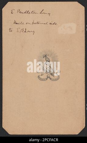 Gefreiter Edward Pendleton Long von Co B, 13. Virginia Infanterie Regiment in Uniform mit Pistole und Schwert / Bendann Bro., 207 Baltimore St. Liljenquist Family Sammlung von Bürgerkriegsfotos, pp/liljpaper. Long, Edward Pendleton, ungefähr 1836... Konföderierte Staaten von Amerika, Armee, Virginia Infanterie-Regiment, 13., Menschen, 1860-1870, Soldaten, Konföderierte, 1860-1870, Dolche und Schwerter, 1860-1870, Handgewehre, 1860-1870, Militäruniformen, Konföderierte, 1860-1870, Usa, Geschichte, Bürgerkrieg, 1861-1865, Militärpersonal, Konföderierter. Stockfoto