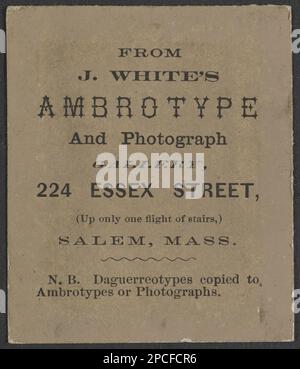 Nicht identifizierter Soldat des Union Drill Clubs von Salem oder Co F, 23. Massachusetts Infanterie Regiment in zouave Uniform / von J. Whites Ambrotype and Photograph Gallery, 224 Essex Street, (nur eine Treppe hoch) Salem, Massachusetts... Liljenquist Family Sammlung von Bürgerkriegsfotos, FAmbrotype/Tintype Fotoserie, pp/liljunion. United States, Army, Massachusetts Infanterie Regiment, 23. (1861-1865), People, 1860-1870, Soldaten, Union, 1860-1870, Militäruniformen, Union, 1860-1870, Zouaves, 1860-1870, Vereinigte Staaten, Geschichte, Bürgerkrieg, 1861-1865, Militärpersonal, Union. Stockfoto